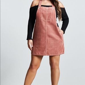 BLACK Corduroy overall dress-plz read description
